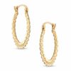 Small Twist Hoop Earrings in 14K Gold
