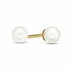 Thumbnail Image 0 of Child's Reversible 3.75mm Cultured Freshwater Pearl and 14K Gold Ball Stud Earrings