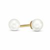 Thumbnail Image 1 of Child's Reversible 3.75mm Freshwater Cultured Pearl and 14K Gold Ball Stud Earrings