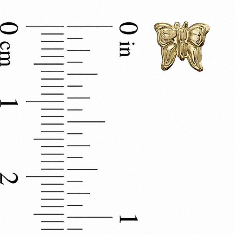 Main Image 2 of Child's Butterfly Stud Earrings in 14K Gold