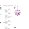 Lab-Created Pink Sapphire Pendant, Ring and Earrings Set in Sterling Silver - Size 7