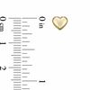 Thumbnail Image 2 of Child's Puffy Heart Stud Earrings in Hollow 14K Gold