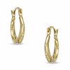 Thumbnail Image 0 of Child's Faceted Hoop Earrings in 14K Gold