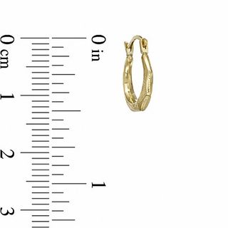 Child's Faceted Hoop Earrings in 14K Gold