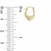 Thumbnail Image 2 of Child's Wavy Heart Hoop Earrings in 14K Two-Tone Gold