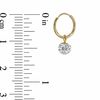 Thumbnail Image 2 of Child's Crystal Ball Hoop Earrings in 14K Gold
