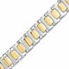 Thumbnail Image 1 of High Polish Link Bracelet in Two-Tone Tungsten - 8.5"