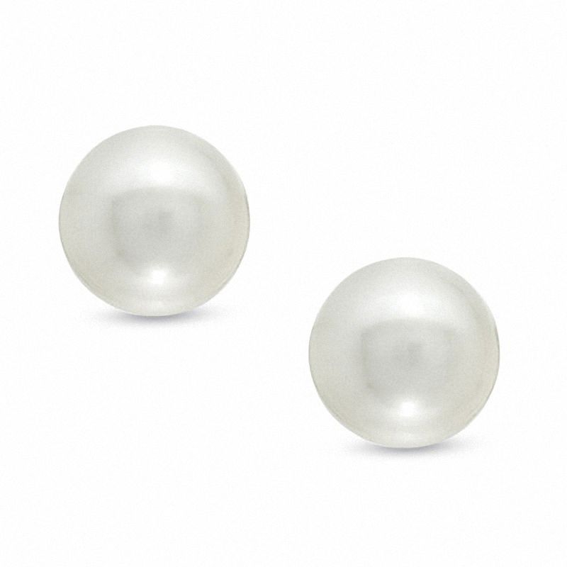 5.75 - 6.0mm Cultured Freshwater Pearl Stud Earrings in 14K Gold|Peoples Jewellers