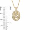 AVA Nadri Crystal Infinity Pendant in Brass with 18K Gold Plate - 16"