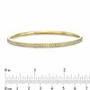 AVA Nadri Crystal Bangle in Brass with 18K Gold Plate - 7.5"