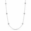 Thumbnail Image 1 of AVA Nadri Cubic Zirconia and Crystal Station Necklace in White Rhodium Brass - 16"