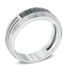 Thumbnail Image 1 of Men's 0.25 CT. T.W. Black Diamond Ring in Sterling Silver