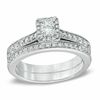 Thumbnail Image 0 of 1.00 CT. T.W. Certified Radiant-Cut Diamond Bridal Set in 14K White Gold (I/I1)