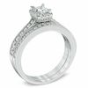 Thumbnail Image 1 of 1.00 CT. T.W. Certified Radiant-Cut Diamond Bridal Set in 14K White Gold (I/I1)