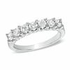 Thumbnail Image 1 of 0.83 CT. T.W. Certified Diamond Seven Stone Wedding Band in 18K White Gold (H/VS2)