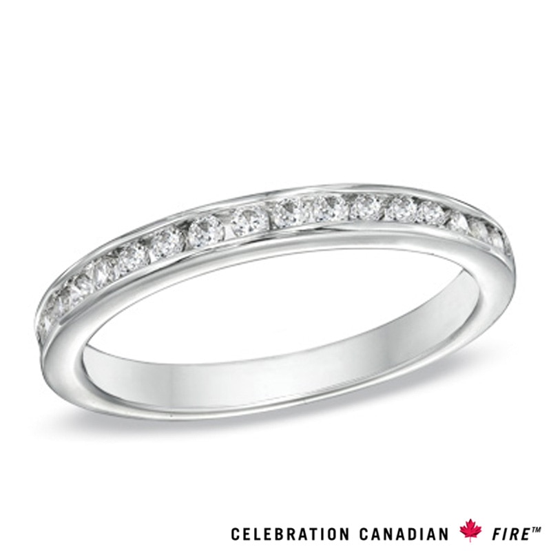 Celebration Ideal 0.34 CT. T.W. Diamond Band in 14K White Gold (I/SI2)|Peoples Jewellers