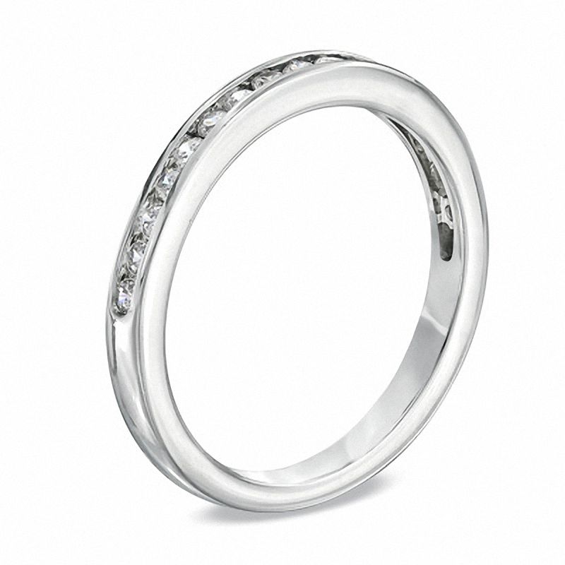 Main Image 2 of Celebration Ideal 0.34 CT. T.W. Certified Diamond Band in 14K White Gold (I/SI2)