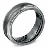 Thumbnail Image 2 of Men's 8.0mm Wedding Band in Black Titanium - Size 10