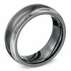 Thumbnail Image 1 of Men's 8.0mm Wedding Band in Black Titanium - Size 10