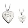 Mother and Daughter Matching "Forever in my" Heart Locket and Pendant Set in Sterling Silver