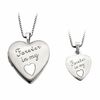 Thumbnail Image 1 of Mother and Daughter Matching "Forever in my" Heart Locket and Pendant Set in Sterling Silver