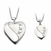 Thumbnail Image 0 of Diamond Accent Trio Mother and Daughter Matching Heart Locket and Pendant Set in Sterling Silver