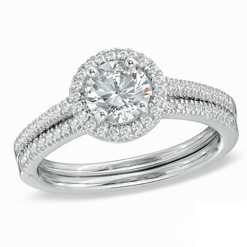 Celebration Canadian Lux® 1.00 CT. T.W. Diamond Bridal Set in 18K White Gold (I/SI2)