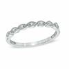Thumbnail Image 1 of 0.05 CT. T.W. Diamond Milgrain Band in 10K White Gold