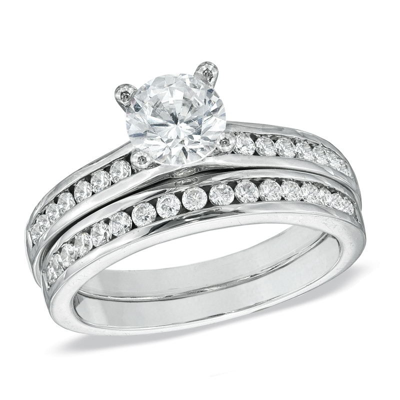 Celebration Canadian Lux® 1.50 CT. Diamond Bridal Set in 18K White Gold (I/SI2)|Peoples Jewellers