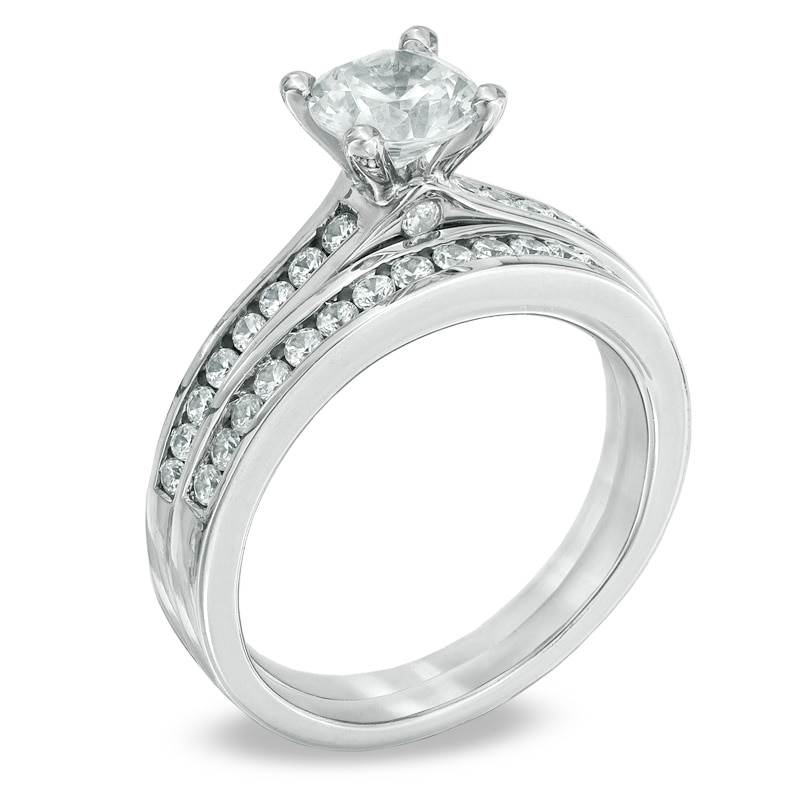 Celebration Canadian Lux® 1.50 CT. Diamond Bridal Set in 18K White Gold (I/SI2)