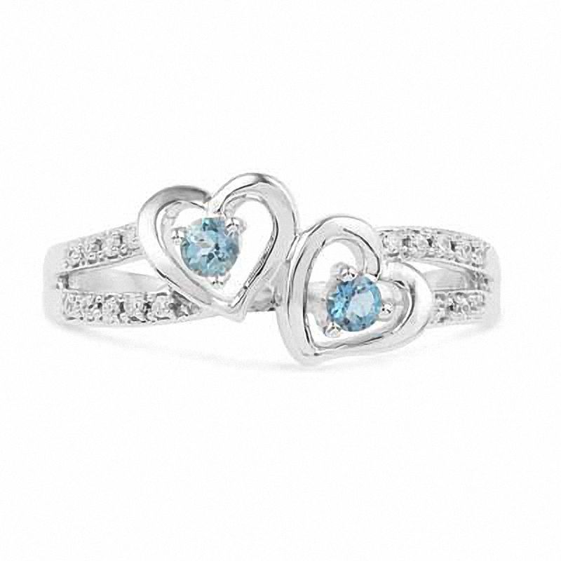 Zales double on sale heart ring