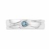Thumbnail Image 2 of Men's Aquamarine Solitaire Ring in Sterling Silver