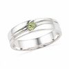 Thumbnail Image 1 of Men's Peridot Solitaire Ring in Sterling Silver