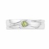 Thumbnail Image 2 of Men's Peridot Solitaire Ring in Sterling Silver