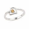 Thumbnail Image 1 of Citrine Heart Ring in Sterling Silver