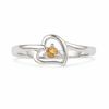 Thumbnail Image 2 of Citrine Heart Ring in Sterling Silver
