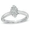 Thumbnail Image 0 of 0.37 CT. T.W. Princess-Cut and Round Diamond Marquise Composite Ring in 14K White Gold