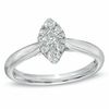 Thumbnail Image 1 of 0.37 CT. T.W. Princess-Cut and Round Diamond Marquise Composite Ring in 14K White Gold