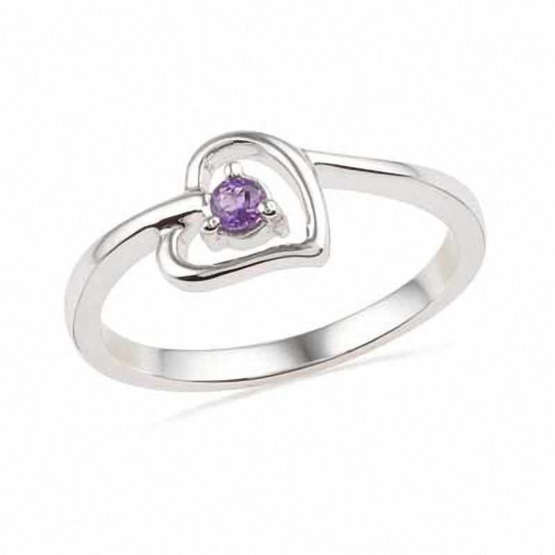 Amethyst Heart Ring in Sterling Silver|Peoples Jewellers