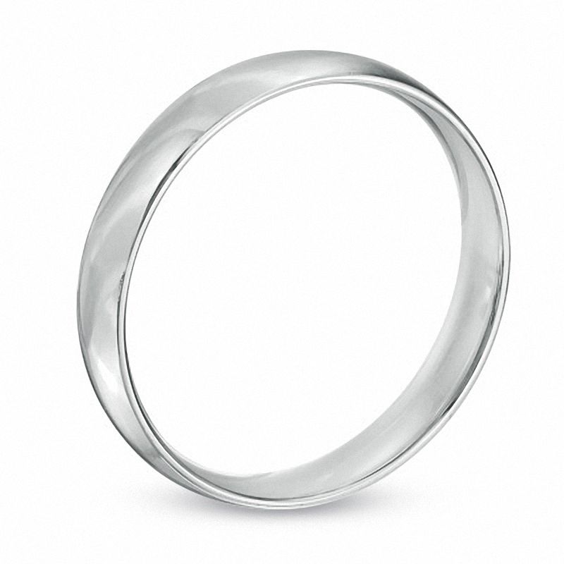 Main Image 2 of 4.0mm Polished Comfort Fit Wedding Band in Sterling Silver