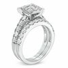 Thumbnail Image 2 of 1.95 CT. T.W. Diamond Square Cluster Bridal Set in 14K White Gold