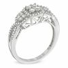 Thumbnail Image 2 of 0.45 CT. T.W. Quad Diamond Past Present Future Three Stone Engagement Ring in 10K White Gold