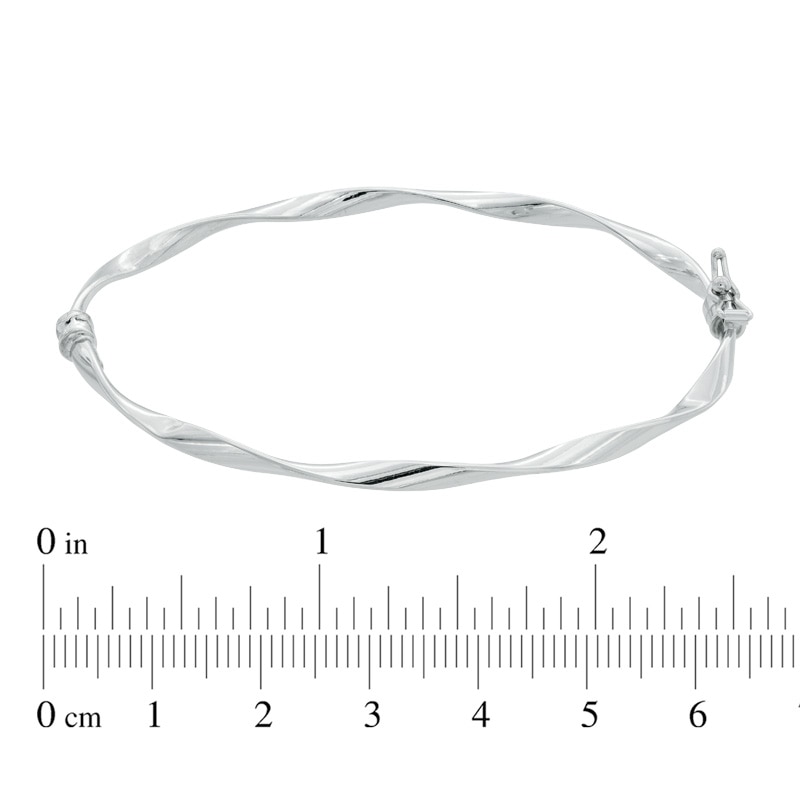 Main Image 2 of Twisted Bangle in 10K White Gold
