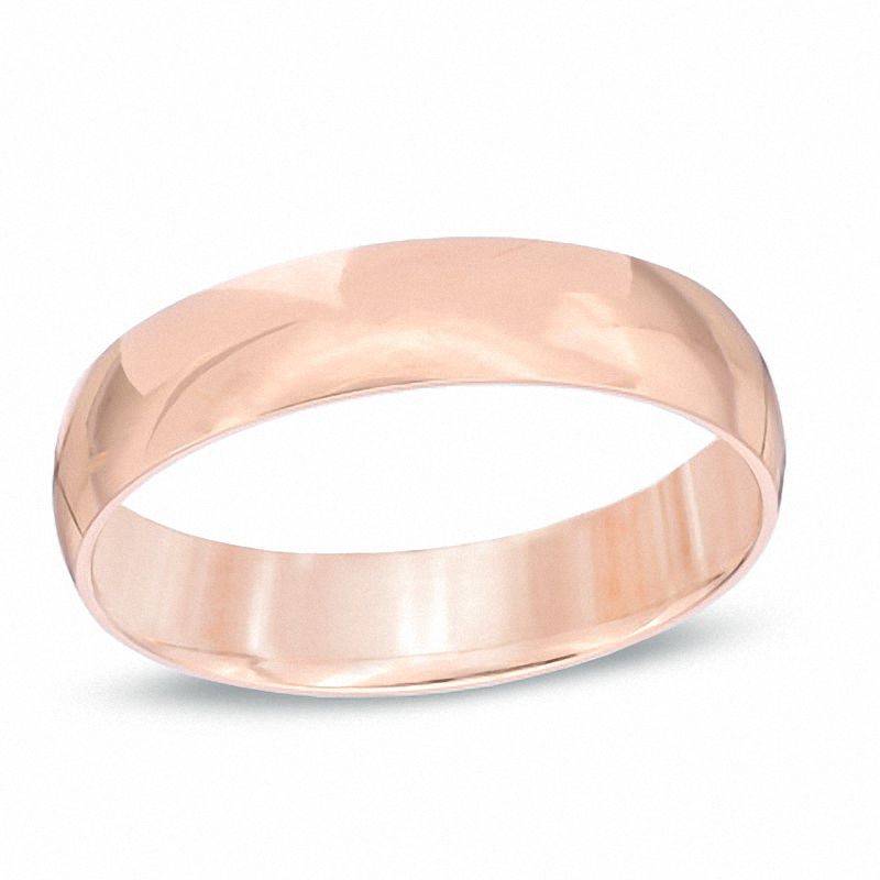 Men's 5.0mm Wedding Band in 10K Rose Gold