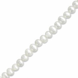 Child's 3.0mm Cultured Freshwater Pearl Bracelet in 14K Gold - 5.5&quot;