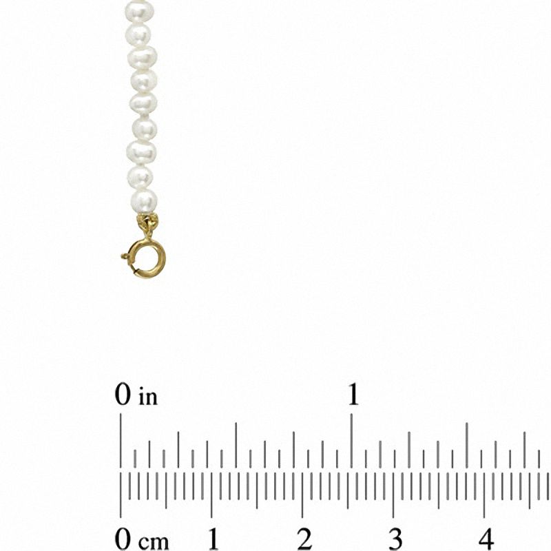 Child's 3.0mm Cultured Freshwater Pearl Bracelet in 14K Gold - 5.5"