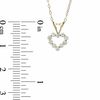 Thumbnail Image 1 of Child's Cubic Zirconia Heart Pendant in 14K Gold - 13"