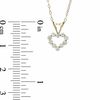 Thumbnail Image 2 of Child's Cubic Zirconia Heart Pendant in 14K Gold - 13"