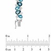 Thumbnail Image 3 of Blue and White Topaz Bracelet in Sterling Silver - 7.25"