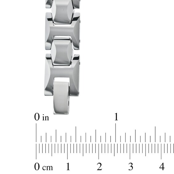 Men's Round Link Bracelet in Tungsten - 8.5"